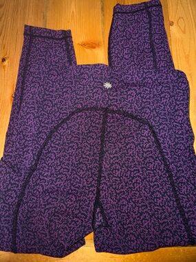 Athleta Purple Patterned High-Rise Active Leggings